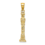 Image of 14K Yellow Gold 3-D Pilgrim Memorial Monument Pendant