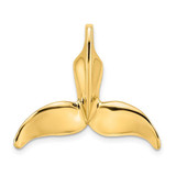 Image of 14K Yellow Gold 3-D Polished & Engraved Whale Tail Pendant