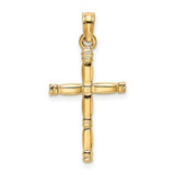 Image of 14K Yellow Gold 3-D Polished Cross Pendant