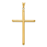 Image of 14K Yellow Gold 3-D Polished Hollow Cross Pendant K3609
