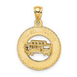 Image of 14K Yellow Gold 3-D San Francisco Disc w/ Cable Car Pendant