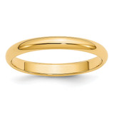 Image of 14K Yellow Gold 3mm Half-Round Wedding Band Ring