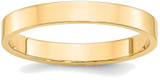 Image of 14K Yellow Gold 3mm Lightweight Flat Band Ring
