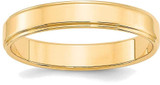 Image of 14K Yellow Gold 4mm Flat with Step Edge Band Ring
