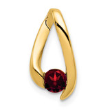 Image of 14K Yellow Gold 4mm Garnet Pendant