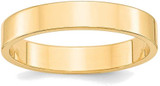 Image of 14K Yellow Gold 4mm Lightweight Flat Band Ring