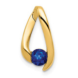 Image of 14K Yellow Gold 4mm Sapphire Pendant