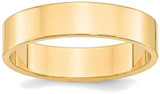 Image of 14K Yellow Gold 5mm Lightweight Flat Band Ring