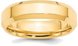 Image of 14K Yellow Gold 6mm Bevel Edge Comfort Fit Band Ring