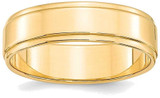 Image of 14K Yellow Gold 6mm Flat with Step Edge Band Ring