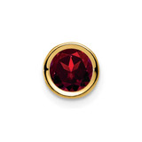 Image of 14K Yellow Gold 6mm Garnet Bezel Pendant XP321GA