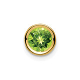 Image of 14K Yellow Gold 6mm Peridot Bezel Pendant XP321PE