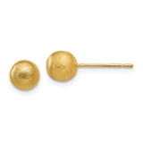 Image of 6mm 14K Yellow Gold 6mm Satin Ball Stud Post Earrings