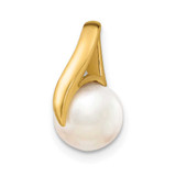 Image of 14K Yellow Gold 8-9mm White Freshwater Cultured Pearl Pendant Slide