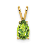 Image of 14K Yellow Gold 8x5mm Pear Peridot Pendant