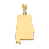 Image of 14K Yellow Gold AL State Pendant