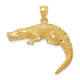 Image of 14K Yellow Gold Alligator Pendant
