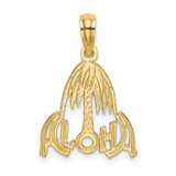 Image of 14K Yellow Gold Aloha Palm Tree Pendant