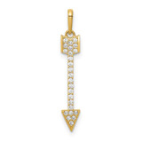 Image of 14k Yellow Gold Arrow CZ Pendant