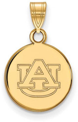 Image of 14K Yellow Gold Auburn University Small Disc Pendant by LogoArt
