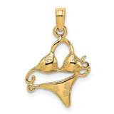 Image of 14K Yellow Gold Bikini Bathing Suit Pendant