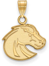 Image of 14K Yellow Gold Boise State University Small Pendant by LogoArt (4Y001BOS)