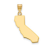 Image of 14K Yellow Gold CA State Pendant