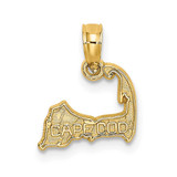 Image of 14K Yellow Gold Cape Cod Silhouette Pendant K8781