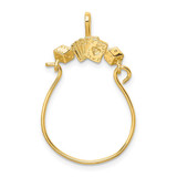 Image of 14K Yellow Gold Cards & Dice Charm Holder Pendant