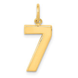 Image of 14K Yellow Gold Casted Medium Polished Number 7 Pendant