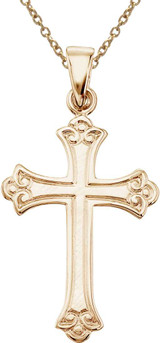 Image of 14K Yellow Gold Cross Pendant (Chain NOT included) (CM-P9096)
