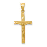Image of 14K Yellow Gold Crucifix Pendant D172