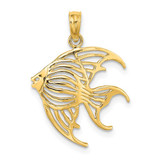 Image of 14K Yellow Gold Cut-Out Angelfish Pendant K7736
