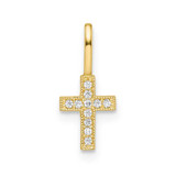 Image of 14K Yellow Gold CZ Cross Pendant YC1500