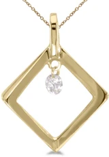 Image of 14K Yellow Gold Diamond Dashing Diamonds Pendant (Chain NOT included) (CM-P8388)