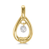 Image of 14K Yellow Gold Diamond Dashing Diamonds Pendant (Chain NOT included) (CM-P8598)