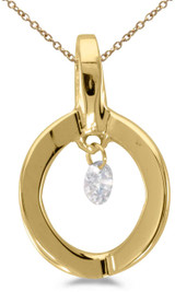 Image of 14K Yellow Gold Diamond Dashing Diamonds Pendant (Chain NOT included) (CM-P8824)