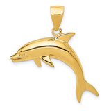 Image of 14K Yellow Gold Dolphin Pendant C28