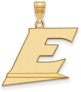 Image of 14K Yellow Gold Eastern Kentucky University Large Pendant by LogoArt (4Y013EKU)