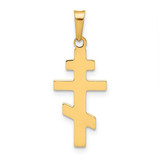 Image of 14K Yellow Gold Eastern Orthodox Cross Pendant XR575