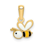 Image of 14k Yellow Gold Enamel Bumble Bee Pendant
