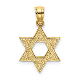 Image of 14K Yellow Gold Engraved Swirls Star Of David Pendant