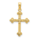 Image of 14K Yellow Gold Fancy Cross Pendant D5134