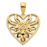 Image of 14K Yellow Gold Fancy Heart Pendant D5035