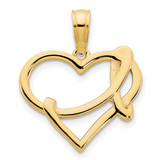 Image of 14K Yellow Gold Fancy Heart Pendant D5105