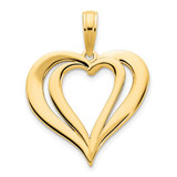 Image of 14K Yellow Gold Fancy Heart Pendant D5131