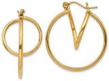 Image of 24mm 14K Yellow Gold Fashion Circle Hoop Earrings