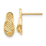 Image of 12mm 14K Yellow Gold Flip Flop Earrings