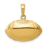 Image of 14K Yellow Gold Football Profile Pendant