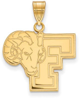 Image of 14K Yellow Gold Fordham University Large Pendant by LogoArt (4Y002FOU)